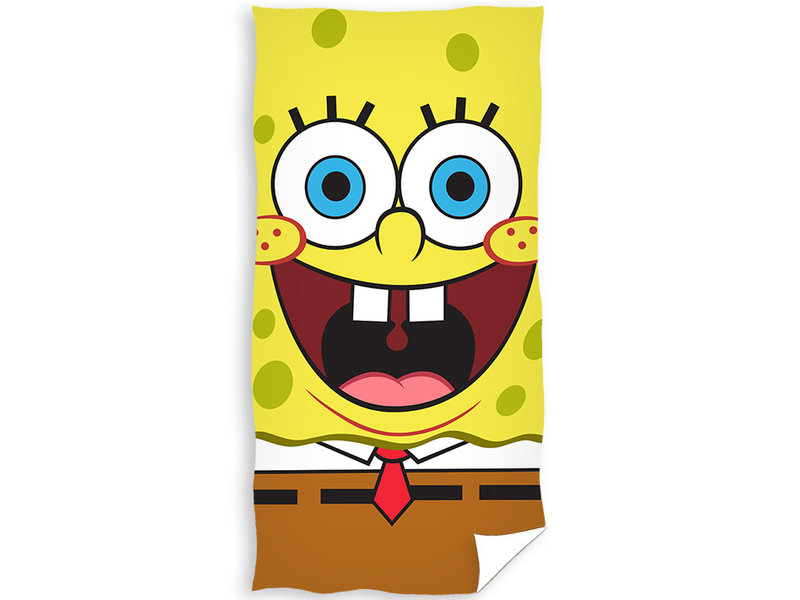 SpongeBob Strandlaken, Face - 70 x 140 cm - Katoen