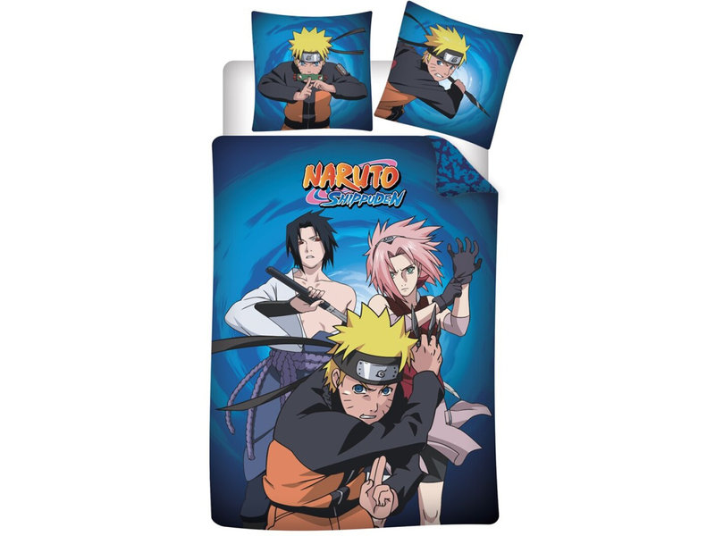 Naruto Bettbezug, Ninja – Einzelbett – 140 x 200 cm – Polyester