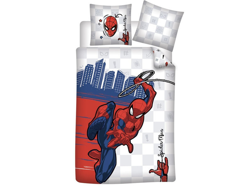 SpiderMan Housse de couette, City - Seul - 140 x 200 cm - Coton