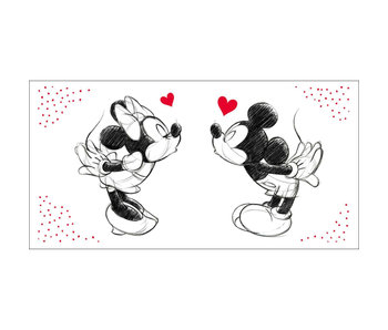 Disney Minnie & Mickey Mouse Strandtuch Kiss 140 x 70 cm Baumwolle