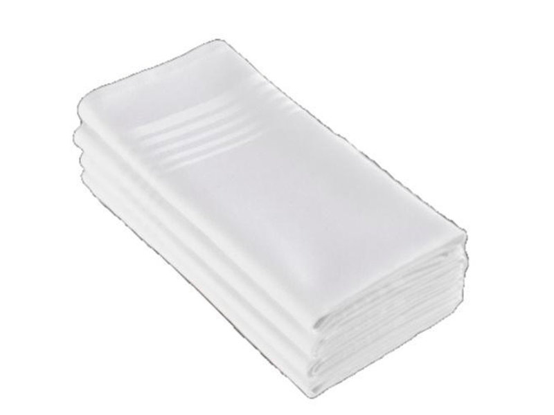 De Witte Lietaer 4 Servetten Deauville Wit - 51 x 51 cm - 100% Katoen