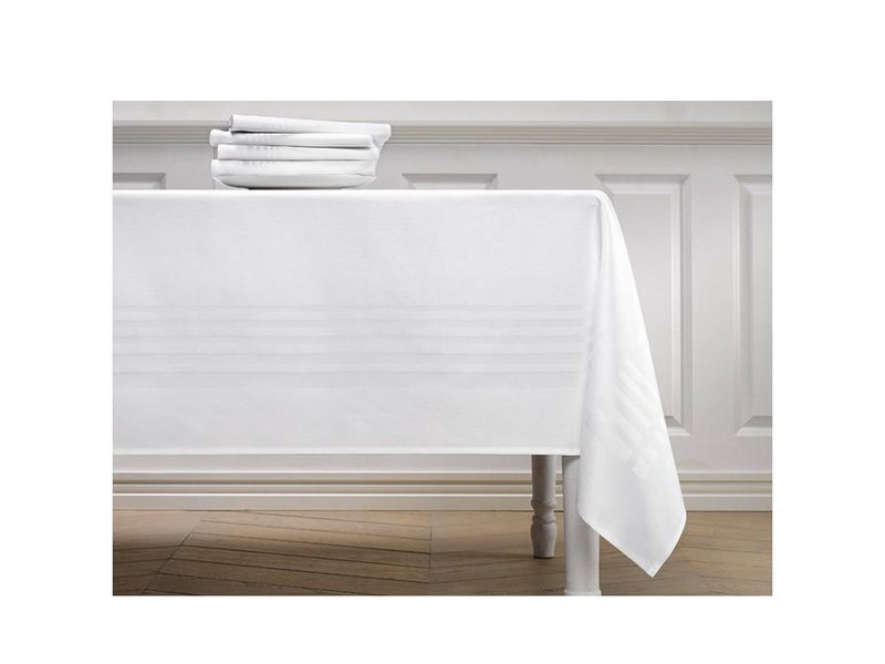 De Witte Lietaer Nappe Deauville Blanc - 160 x 350 cm - 100% Coton