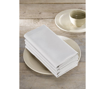 De Witte Lietaer Napkins Kalahari Gray / White 4 pieces 51 x 51 cm Cotton