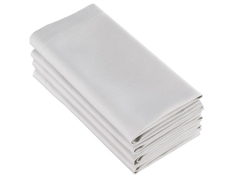 De Witte Lietaer Napkins, Kalahari Gray / White (4 pcs.) - 51 x 51 cm - 100% Cotton