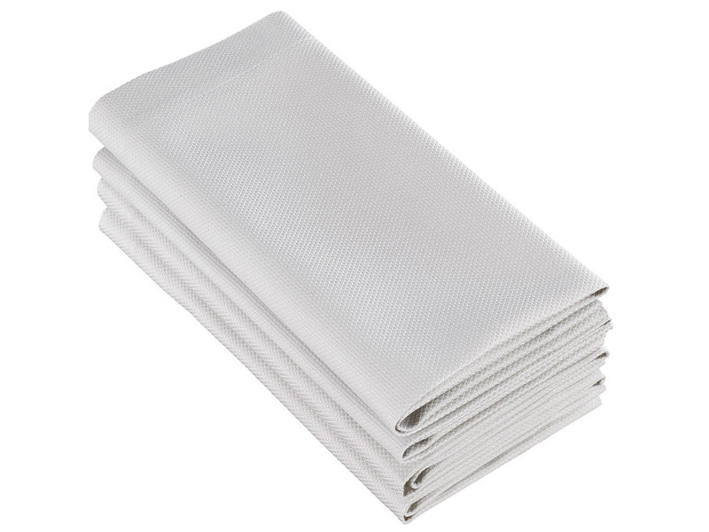 De Witte Lietaer Serviettes, Kalahari Gris / Blanc (4 pcs.) - 51 x 51 cm - 100% Coton