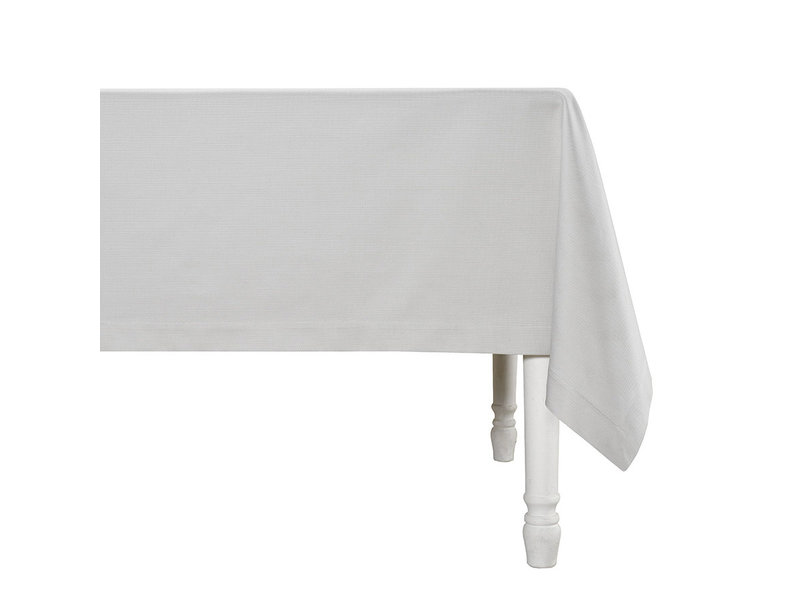 De Witte Lietaer Tischdecke, Kalahari-Grau/Weiß – 170 x 360 cm – 100 % Baumwolle