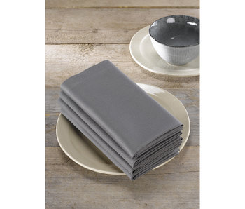 De Witte Lietaer Napkins Kalahari Charcoal 4 pieces 51 x 51 cm Cotton