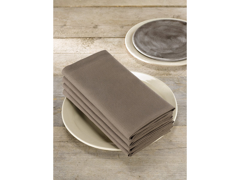 De Witte Lietaer Serviettes, Kalahari Cocoa (4 pcs.) - 51 x 51 cm - 100% Coton