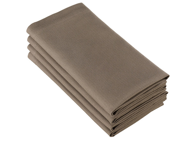 De Witte Lietaer Napkins, Kalahari Cocoa (4 pcs.) - 51 x 51 cm - 100% Cotton