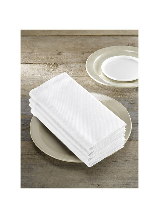 De Witte Lietaer Napkins Kalahari White 4 pieces 51 x 51 cm Cotton