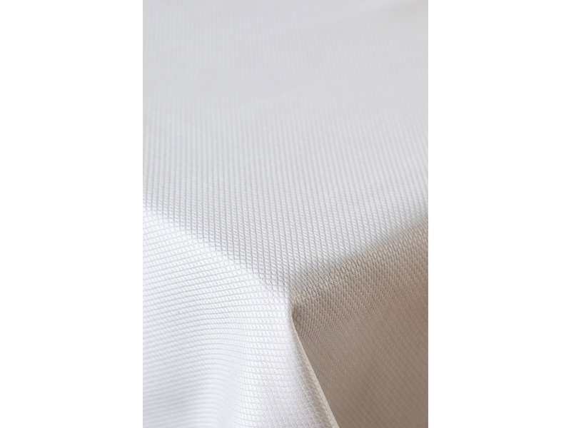 De Witte Lietaer Nappe Kalahari Blanc - 170 x 360 cm - 100% Coton