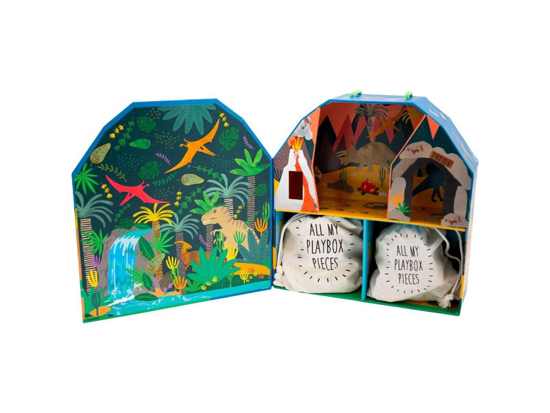 Floss & Rock Playbox Dino - 28,5 x 27,5 x 10 cm