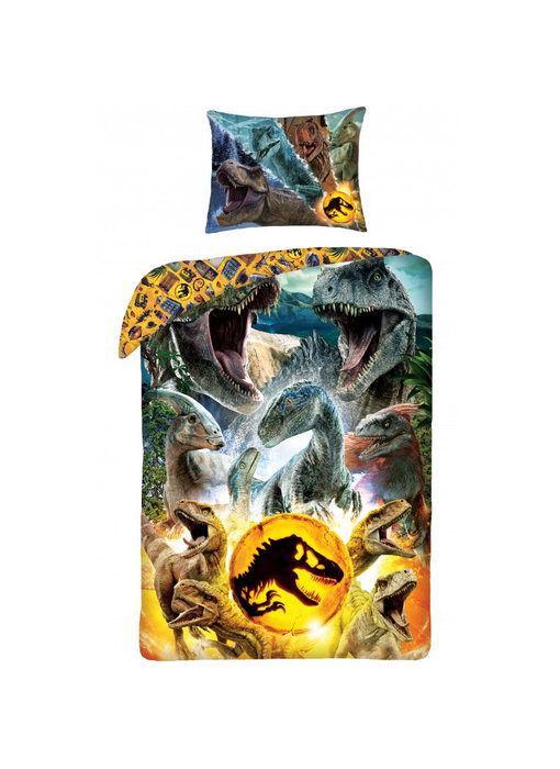 Jurassic World Bettbezug Dino 140 x 200 + 70 x 90 cm