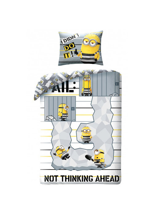 Minions Bettbezug Think Ahead 140 x 200 cm Baumwolle