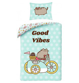 Pusheen Bettbezug Good Vibes - Single - 140 x 200 cm - Baumwolle