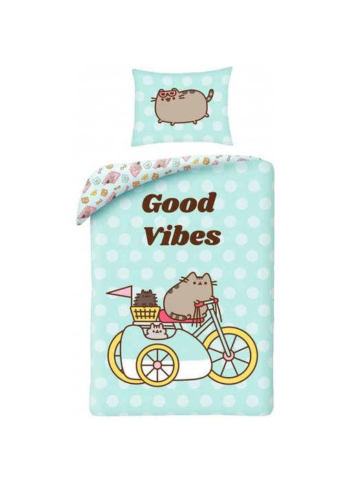 Pusheen Bettbezug Good Vibes 140 x 200 + 70 x 90 Baumwolle