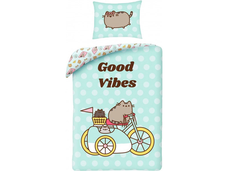 Pusheen Bettbezug Good Vibes - Single - 140 x 200 cm - Baumwolle