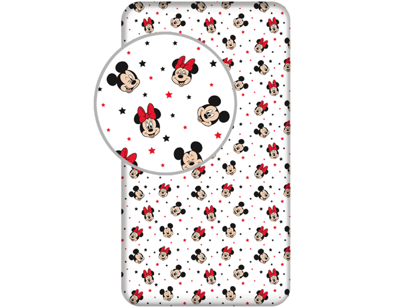 Disney Minnie & Mickey Mouse Drap housse Star - Seul - 90 x 200 cm - Coton