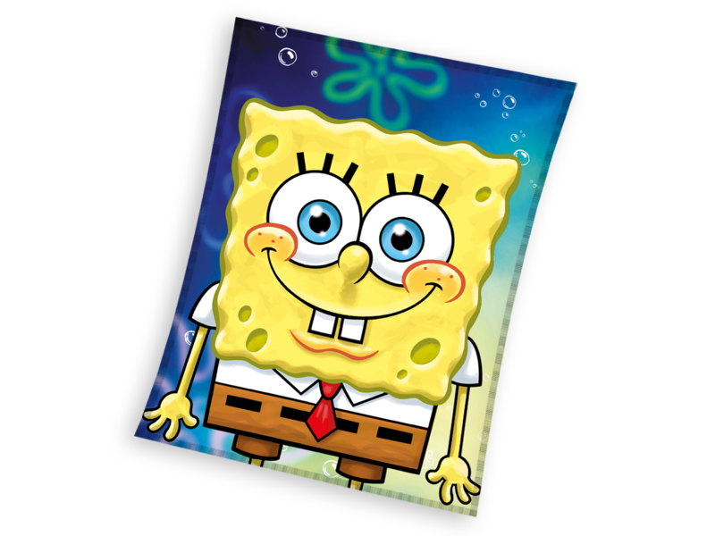 SpongeBob Couverture Polaire, Smile - 110 x 140 cm - Polyester