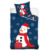 Kerst Bettbezug Schneemann - Einzelbett - 140 x 200 + 60 x 70 cm - Baumwolle