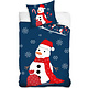 Duvet cover Snowman 140 x 200 + 60 x 70 cm Cotton