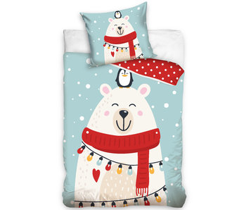 Kerst Duvet cover Bear 140 x 200 + 60 x 70 cm Cotton