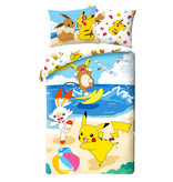 Pokémon Housse de couette Pikachu Scorbunny - Seul - 140 x 200 cm - Coton