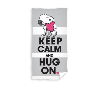 Snoopy Strandtuch Keep Calm 70 x 140 cm Baumwolle
