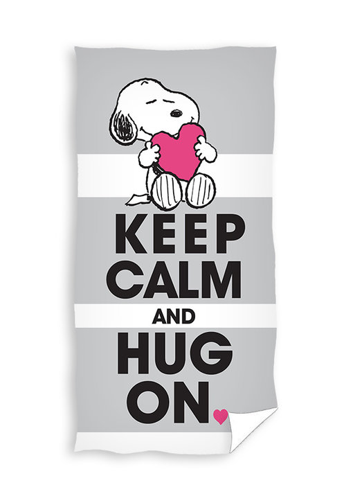 Snoopy Serviette de plage Keep Calm 70 x 140 cm Coton