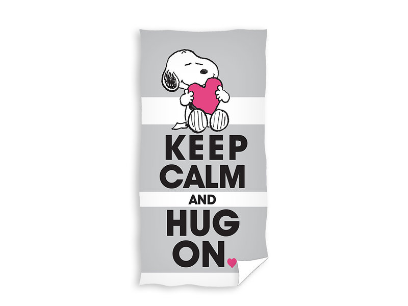 Snoopy Strandtuch Keep Calm - 70 x 140 cm - Baumwolle