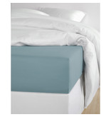 De Witte Lietaer Fitted sheet Cotton Satin Olivia - 180 x 200 cm - Arctic