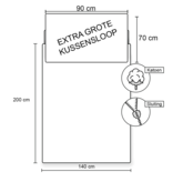 Valentines Bettbezug Love - Single - 140 x 200 + 70 x 90 cm - Baumwolle