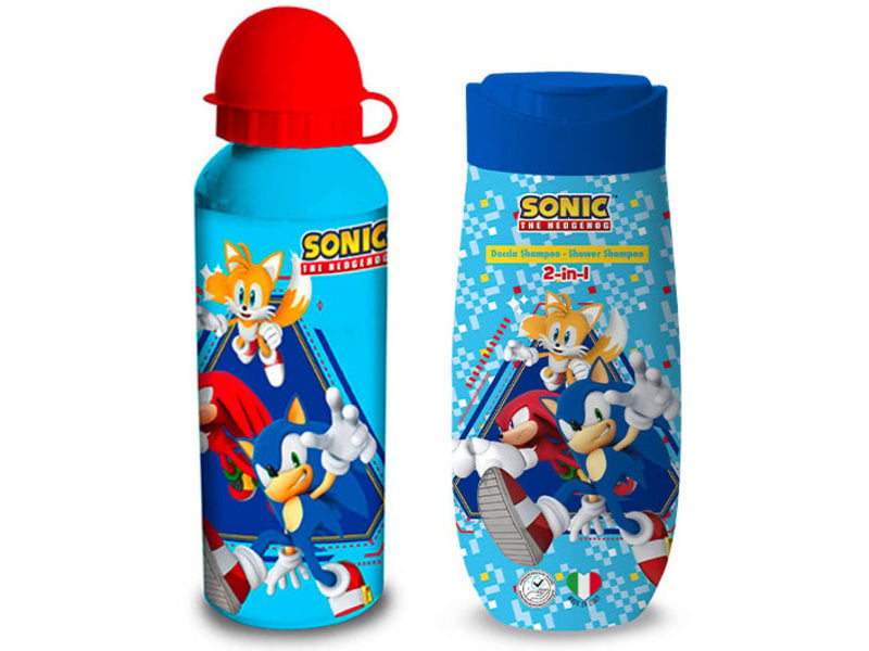 Sonic Set Shower Gel & Shampoo + Drinking Bottle