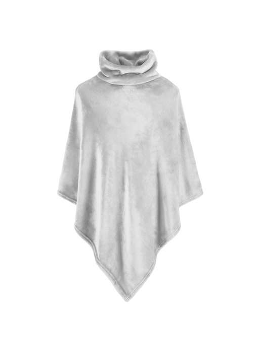 Moodit Poncho Fleece Silver 80 x 80 cm Polyester