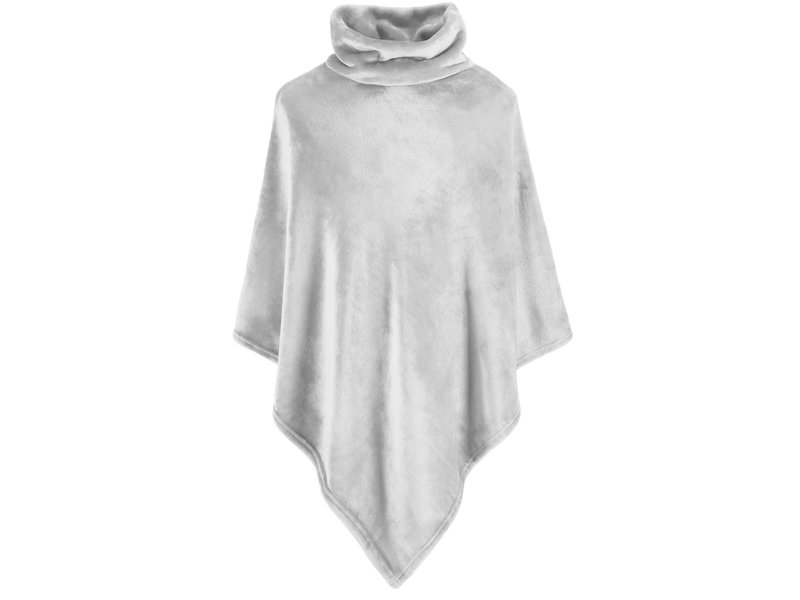 Moodit Poncho Fleece, Argent - 80 x 80 cm - Polyester