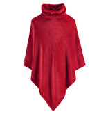 Moodit Poncho Fleece, Robijn Rood - 80 x 80 cm - Polyester