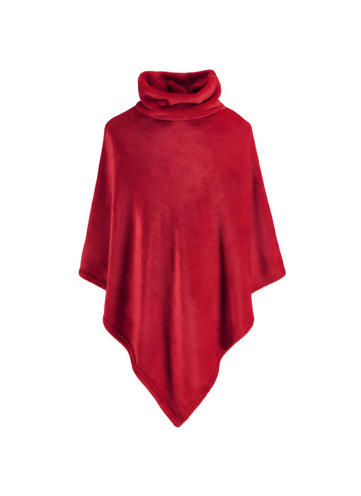 Moodit Poncho Fleece Rouge Rubis 80 x 80 cm Polyester