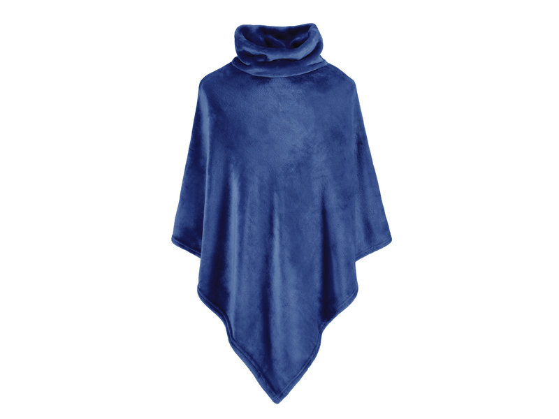 Moodit Poncho Fleece, Marineblau - 80 x 80 cm - Polyester