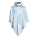 Moodit Poncho Fleece, Bleu Brume - 80 x 80 cm - Polyester