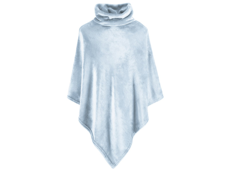 Moodit Poncho Fleece, Nebelblau - 80 x 80 cm - Polyester