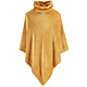 Poncho Fleece Gold Yellow 80 x 80 cm Polyester