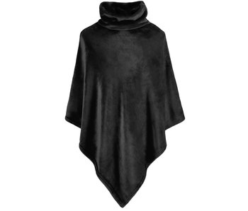 Moodit Poncho Fleece Black 80 x 80 cm Polyester