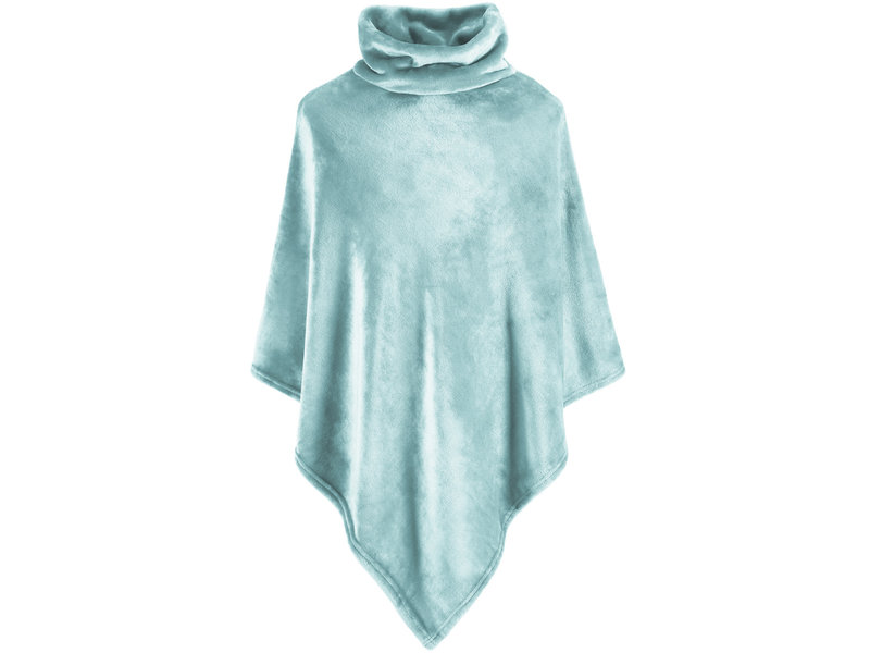 Moodit Poncho Fleece, Bleu Clair - 80 x 80 cm - Polyester