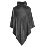 Moodit Poncho Fleece, Dark Ebony - 80 x 80 cm - Polyester