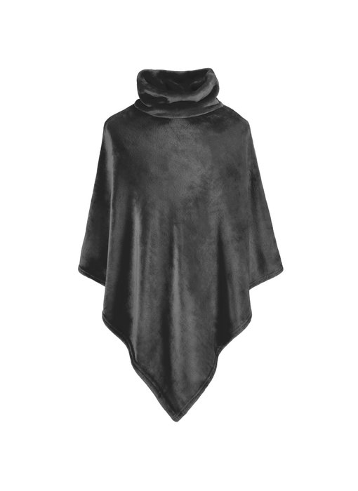Moodit Poncho Fleece Dark Ebony 80 x 80 cm Polyester