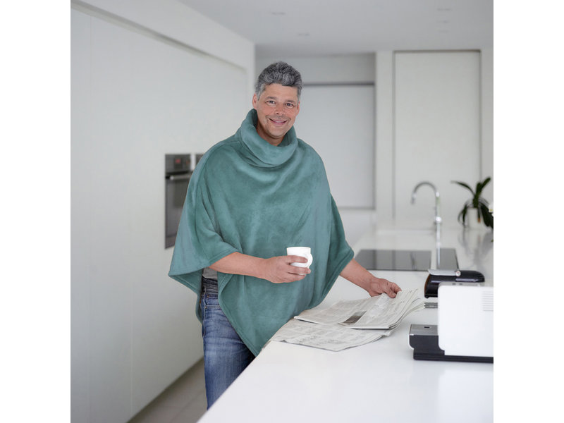 Moodit Poncho Fleece, Silber - 80 x 80 cm - Polyester