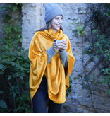 Moodit Poncho Fleece, Goldgelb - 80 x 80 cm - Polyester