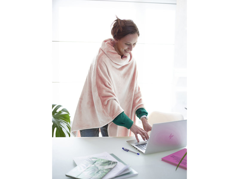 Moodit Poncho Fleece, Dark Ebony - 80 x 80 cm - Polyester