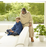 Moodit Poncho Fleece, Licht Blauw - 80 x 80 cm - Polyester