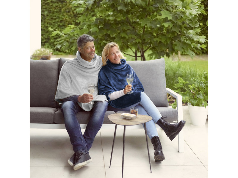 Moodit Poncho Fleece, Light Blue - 80 x 80 cm - Polyester